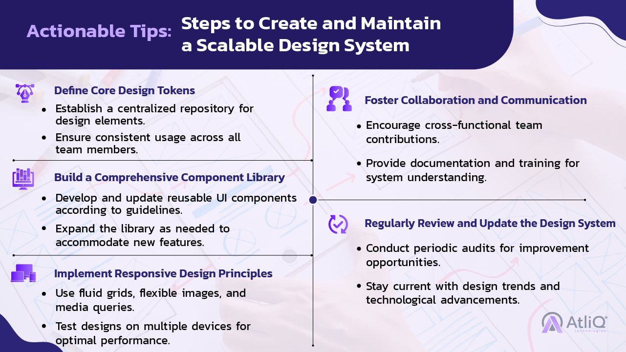 Actionable Tips: Steps to Create and Maintain a Scalable Design System 